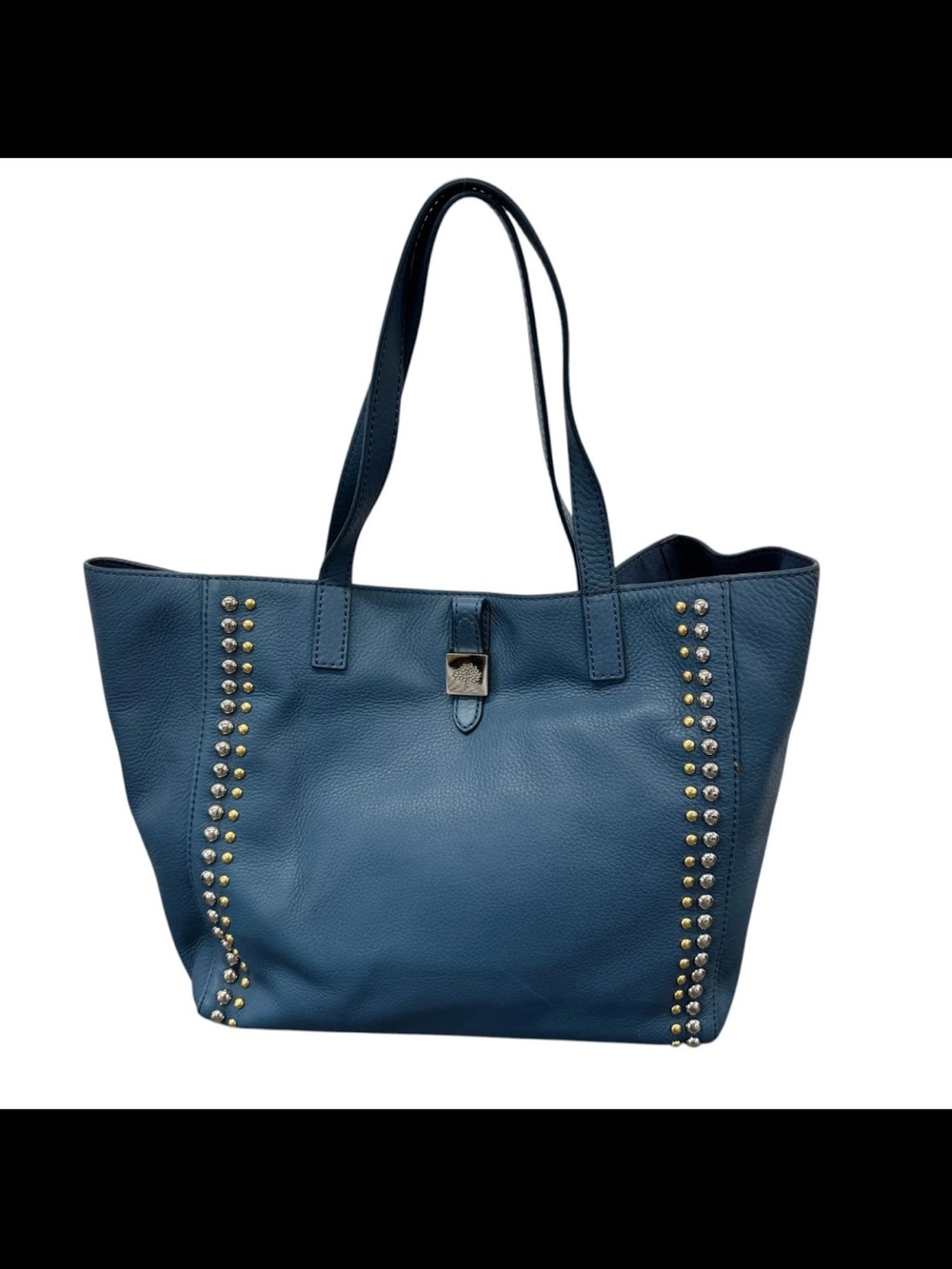 Mulberry Navy Blue Studded Leather Tote